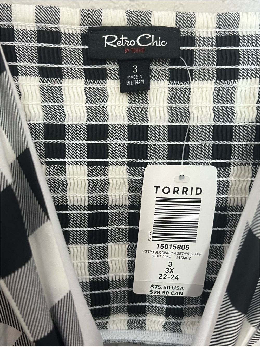 Black & White Gingham Fit-and-Flare Dress - Picture 9 of 11